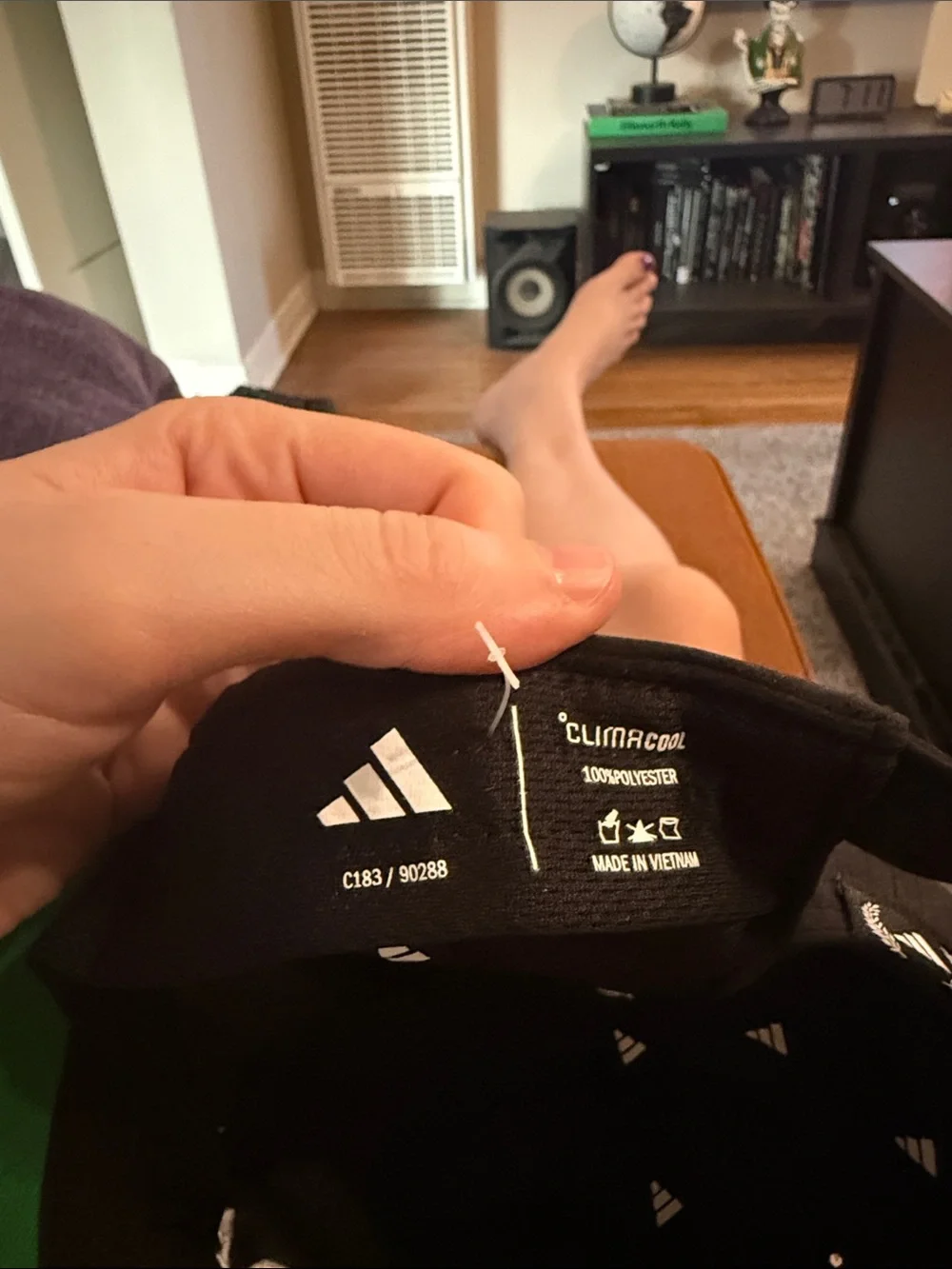Adidas Black Cap with White Logo Embroidery